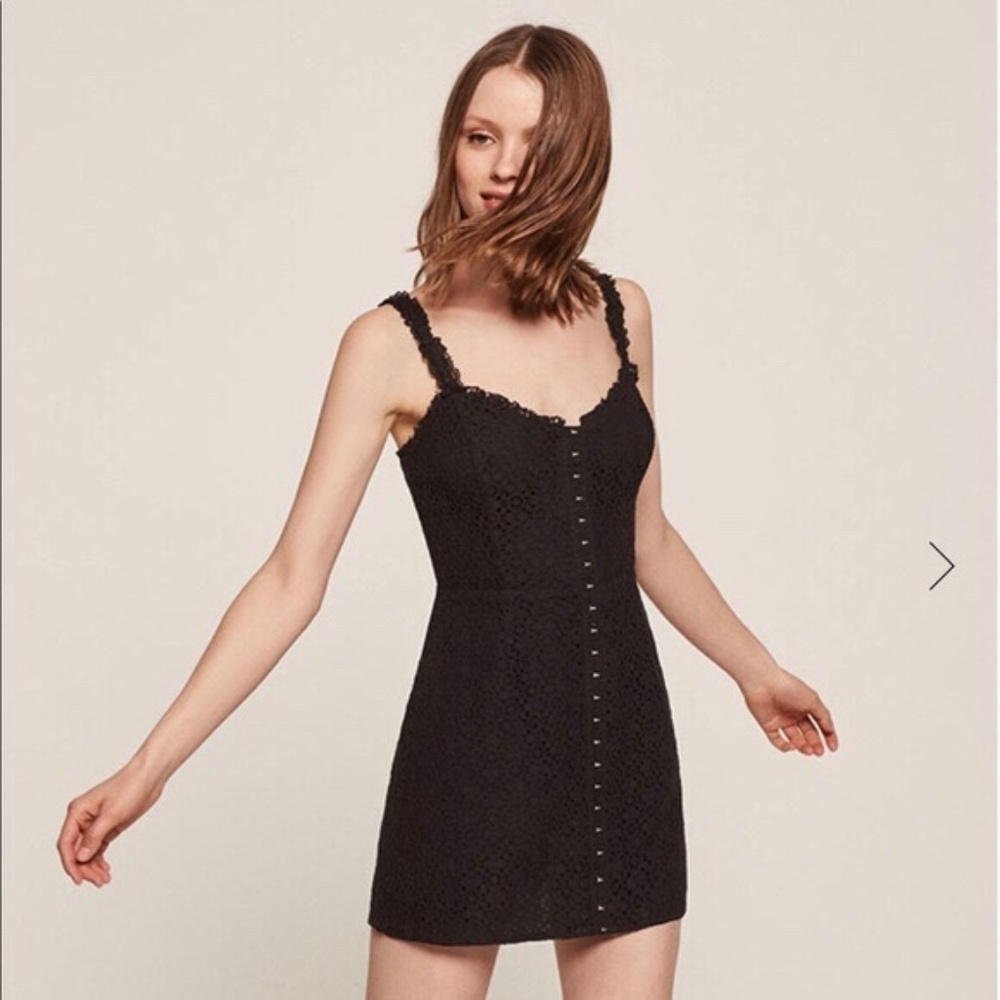 Reformation Memphis Dress in black
